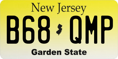 NJ license plate B68QMP
