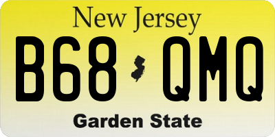 NJ license plate B68QMQ