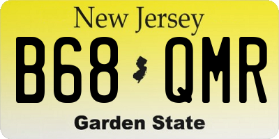 NJ license plate B68QMR