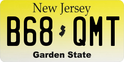 NJ license plate B68QMT