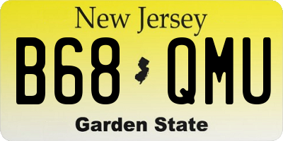 NJ license plate B68QMU