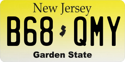 NJ license plate B68QMY