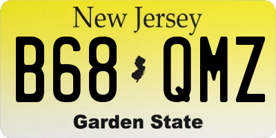 NJ license plate B68QMZ