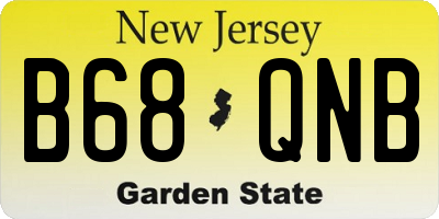 NJ license plate B68QNB