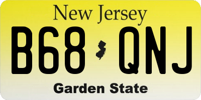 NJ license plate B68QNJ