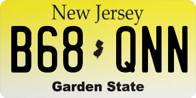 NJ license plate B68QNN