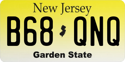 NJ license plate B68QNQ