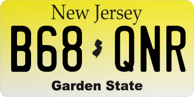 NJ license plate B68QNR