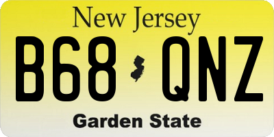 NJ license plate B68QNZ