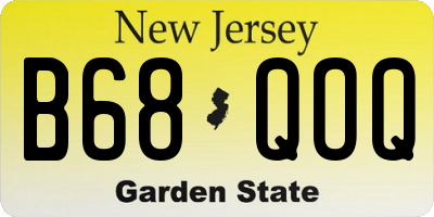 NJ license plate B68QOQ