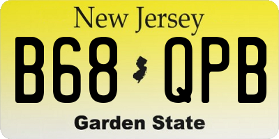 NJ license plate B68QPB