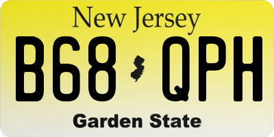 NJ license plate B68QPH