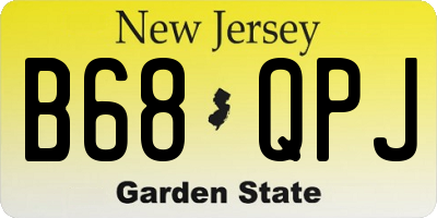 NJ license plate B68QPJ
