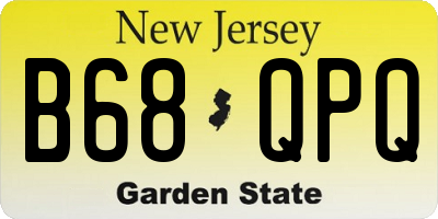 NJ license plate B68QPQ