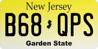 NJ license plate B68QPS
