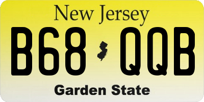 NJ license plate B68QQB