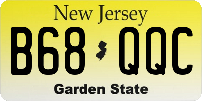 NJ license plate B68QQC