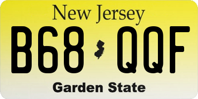 NJ license plate B68QQF