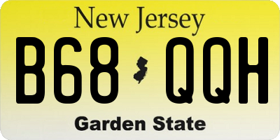 NJ license plate B68QQH