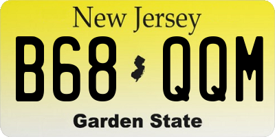 NJ license plate B68QQM