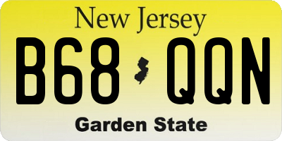 NJ license plate B68QQN