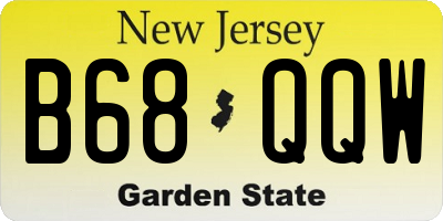 NJ license plate B68QQW