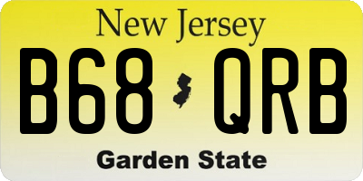 NJ license plate B68QRB