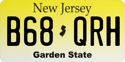 NJ license plate B68QRH
