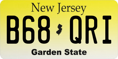 NJ license plate B68QRI