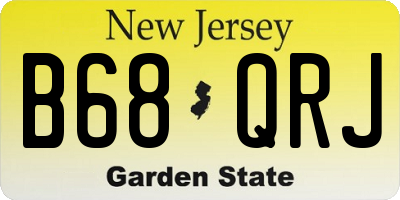 NJ license plate B68QRJ