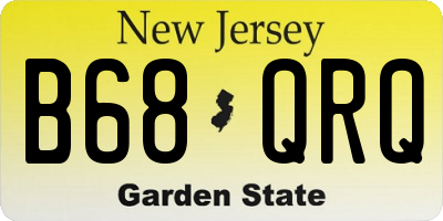 NJ license plate B68QRQ