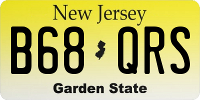 NJ license plate B68QRS