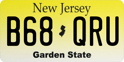 NJ license plate B68QRU