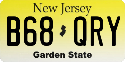 NJ license plate B68QRY