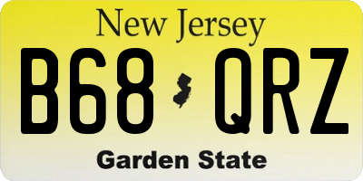 NJ license plate B68QRZ