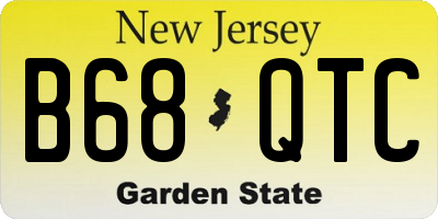 NJ license plate B68QTC