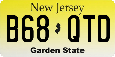NJ license plate B68QTD