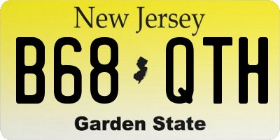 NJ license plate B68QTH