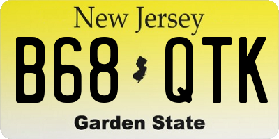 NJ license plate B68QTK