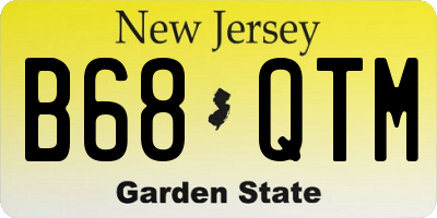 NJ license plate B68QTM