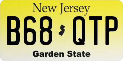 NJ license plate B68QTP