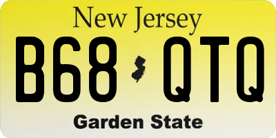 NJ license plate B68QTQ