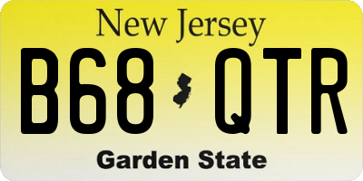 NJ license plate B68QTR