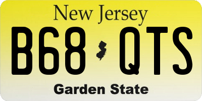 NJ license plate B68QTS