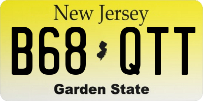NJ license plate B68QTT