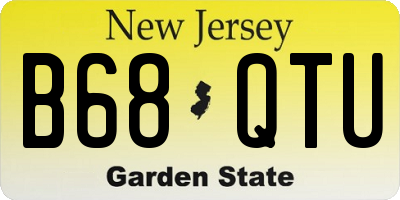 NJ license plate B68QTU