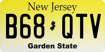 NJ license plate B68QTV