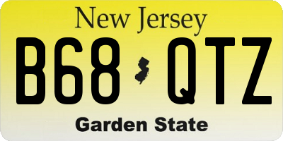 NJ license plate B68QTZ