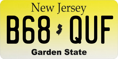 NJ license plate B68QUF