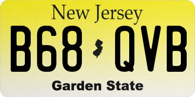 NJ license plate B68QVB